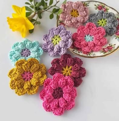 Bramble Flowers Crochet Pattern by Annie Design Crochet