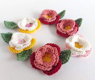 Crochet 3D Peony Flowers Pattern by Annie Design