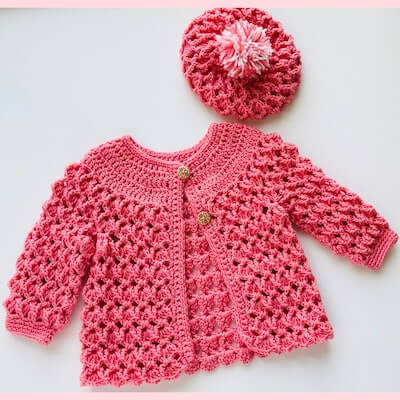 Crochet Baby Jacket Pattern by Crochet For Baby Store