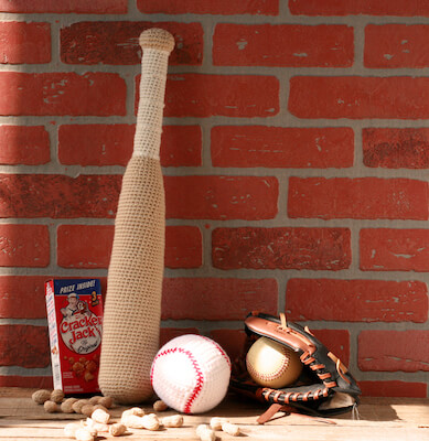 Crochet Baseball Bat Pattern by Jen Hayes Creations