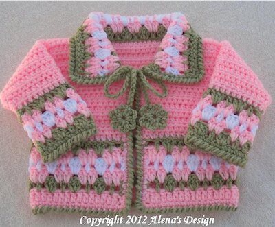 Crochet Blossom Baby Jacket Pattern by Alena Byers