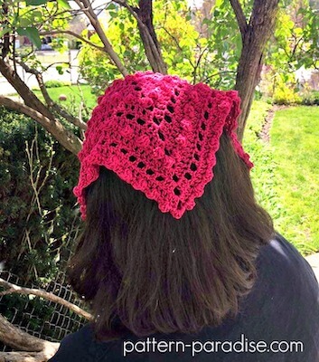 Crochet Bobble Kerchief Pattern by Pattern Paradise