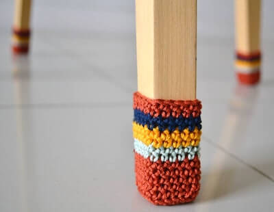 Crochet Chair Socks Pattern by Knitting With Chopsticks