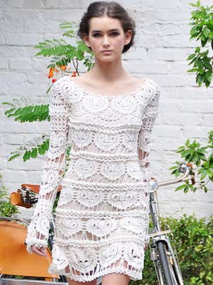 Cocktail Wedding Dress Crochet Pattern by Only Favorite Patterns
