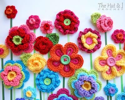 Crochet Colorful Flowers Pattern by The Hat And I