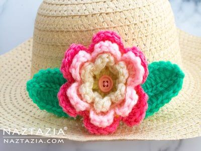 Crochet Flowers For Hats by Naztazia