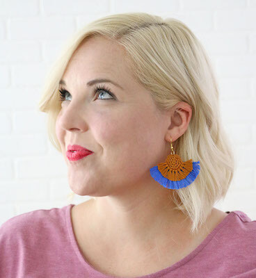 Crochet Fringe Statement Earrings Pattern by Persia Lou