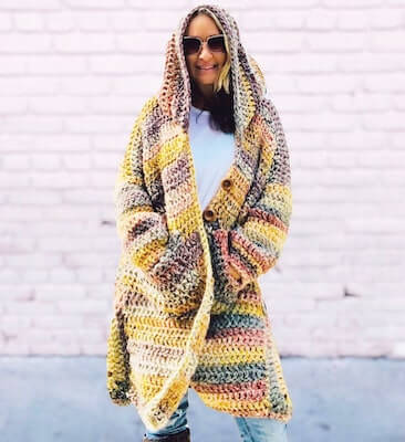 Crochet Hooded Coat Pattern by LM Handmade Boutique