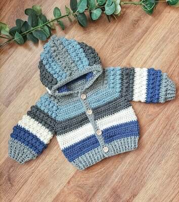 Hooded Jacket Crochet Pattern by Baby Crochet Designs UK