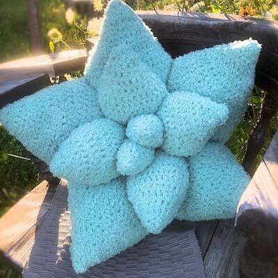 Crochet Mother-Of-Pearl Succulent Pillow Amigurumi Pattern by Liz's Indiana Attic