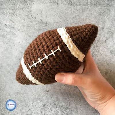 Crochet Plush Football Pattern by Left In Knots