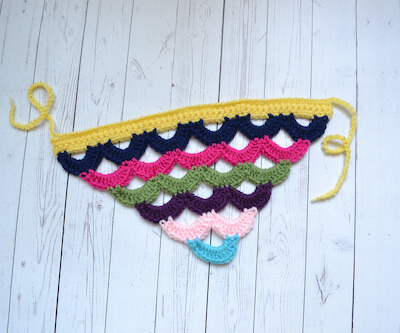 Crochet Scallop Bandana Pattern by Sweet Potato 3