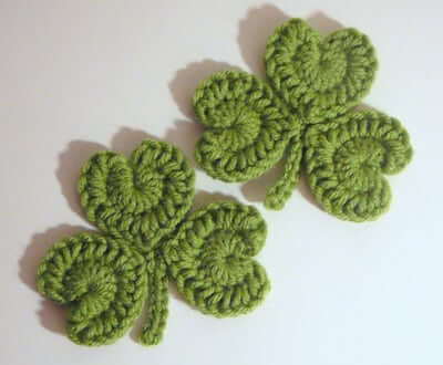 Crochet Shamrock Coasters Pattern by HGS Designs