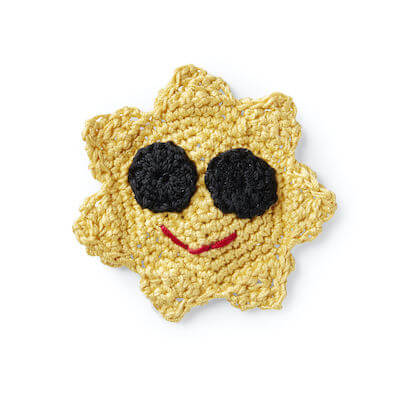 Applique Free Crochet Sun Pattern by Yarnspirations