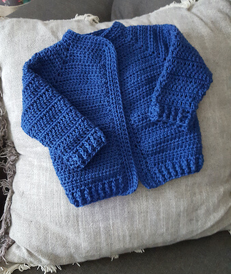Top Down Crochet Baby Jacket Free Pattern by Donna Wilby