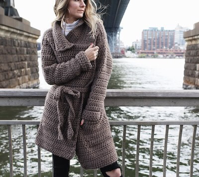 Crochet Tribeca Trench Coat Pattern by Two Of Wands Shop 