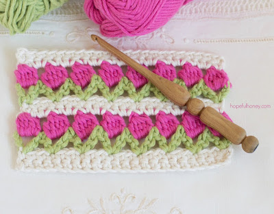 Pretty Crochet Tulip Stitch by Hopeful Honey