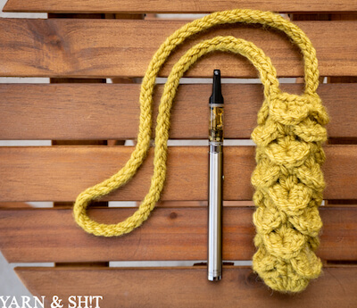 Crochet Vape Lanyard Holder Pattern by Yarn And Sh!t