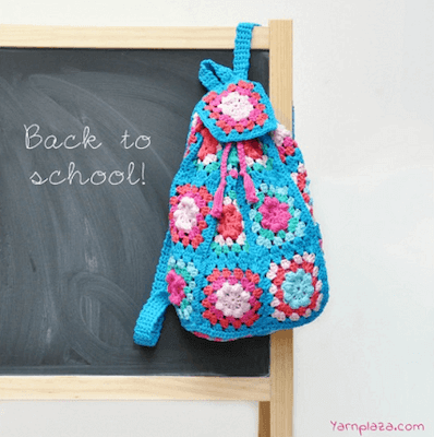 Crocheted Backpack Pattern by Yarn Plaza
