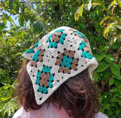 Free Crochet Granny Bandana Pattern by Annie Design Crochet