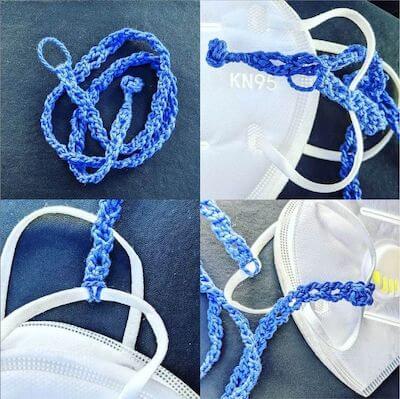 Free Crochet Mask Lanyard Pattern by Designing Vashti