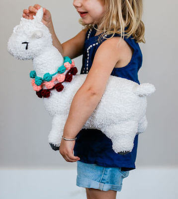 Huggable Crochet Alpaca Toy Pattern by Make And Do Crew