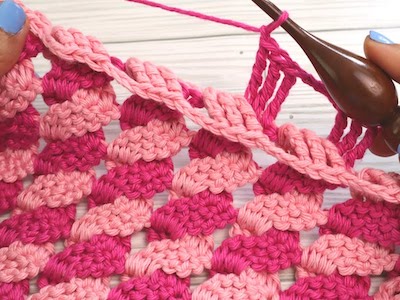 Interlocking Twist Unique Crochet Stitch by Little John's Yarn