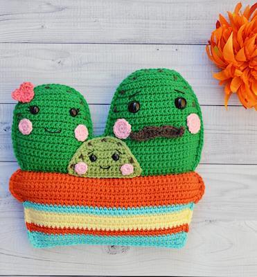 Kawaii Succulent Amigurumi Pattern by 3am Grace Designs