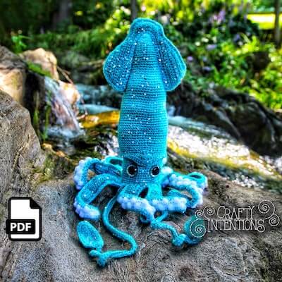 Squid Amigurumi Crochet Pattern by Crafty Intentions