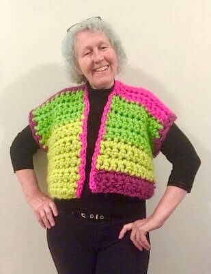Super Bulky Yarn Crochet Vest Pattern by Carroway Crochet