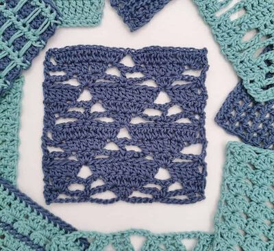 Triangles And Trees Crochet Stitch by Joy Of Motion Crochet