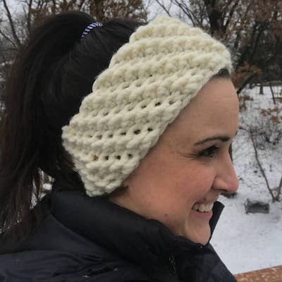 Windward Winter Headband Crochet Pattern by Stitching Together