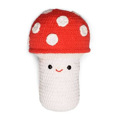 Bernat Blanket Crochet Mushroom Stuffie Pattern by Moogly