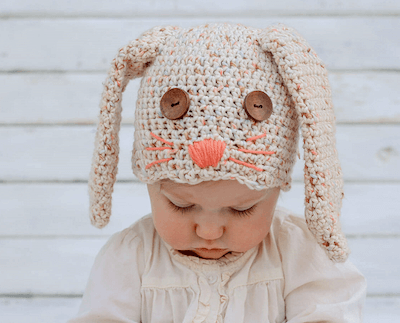 Crochet Baby Bunny Hat Pattern by Make & Do Crew
