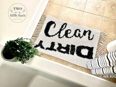 Red Heart Home Spa Bath Mat Pattern