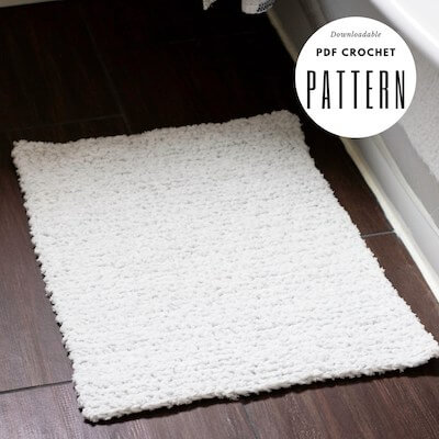 Crochet Bathroom Mat Pattern by Easy Crochet