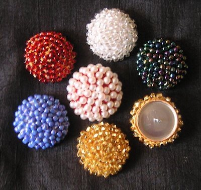 Crochet Beaded Cord Button Pattern by Colette Smith