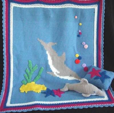 Crochet Dolphin Set Pattern by Maggie's Crochet
