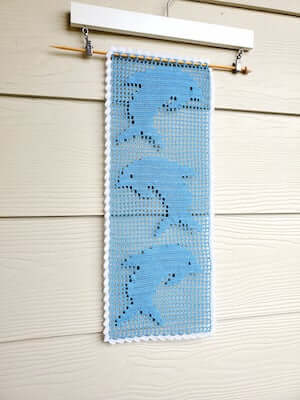 Crochet Dolphin Table Runner Pattern by Handmade By Raine