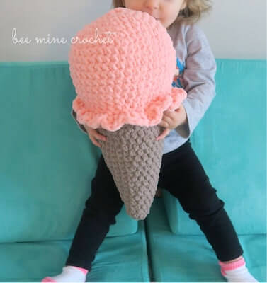 Crochet Ice Cream Plush Pattern by Bee Mine Crochet
