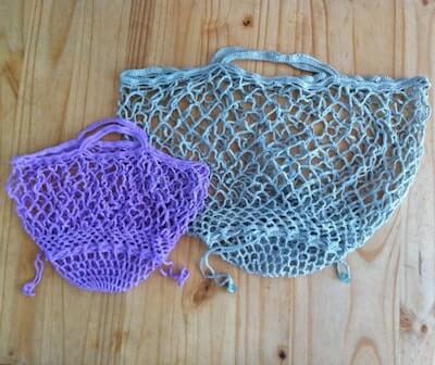 Crochet Mesh Shopping Bag Pattern by Little Conkers