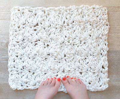 Crochet Rope Bath Mat Pattern by Mama In A Stitch