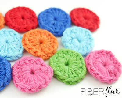 Easy Crochet Buttons Pattern by Fiber Flux