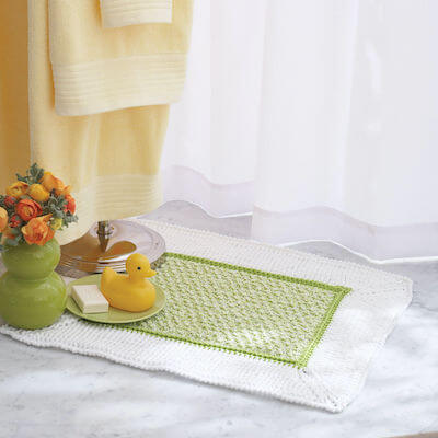 Free Crochet Bath Mat Pattern by Yarnspirations