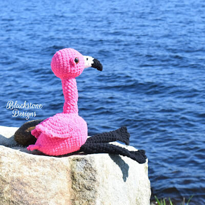 Free Stuffed Flamingo Crochet Pattern by Blackstone Designs