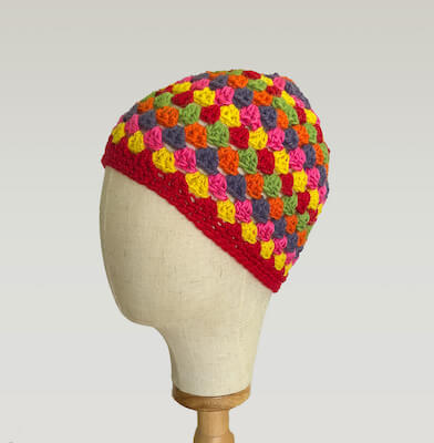 Granny Stripes Hat Crochet Pattern by Edie Eckman