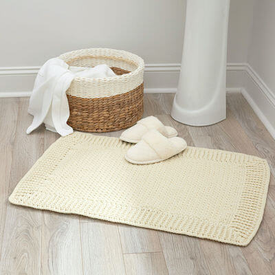 Home Spa Bath Mat Crochet Pattern by Red Heart