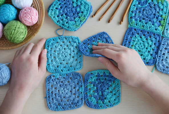 how to join granny squares tutorial