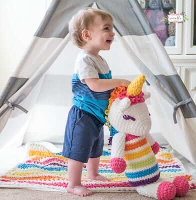 Lola, The Crochet Plush Unicorn Pattern by Sewrella