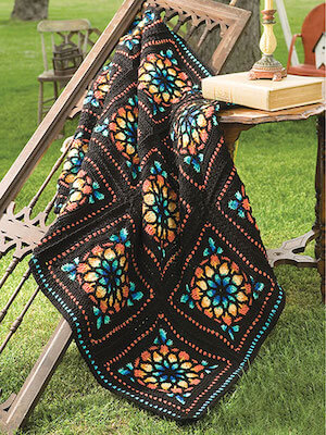 Stained Glass Afghan Crochet Pattern by Annie's Catalog
